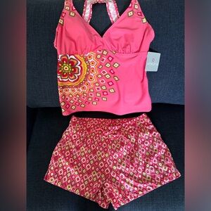 Athleta 2-piece Swimsuit Tankini Shorts NWT
